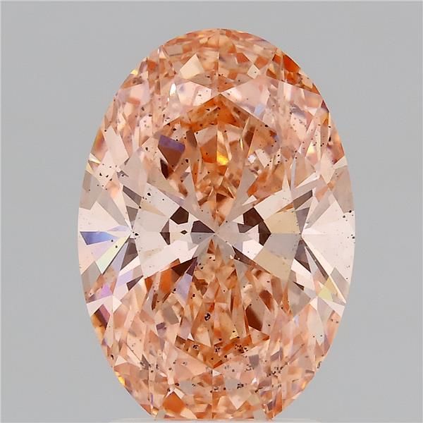 Oval Fancy Intense Brownish Orange Lab-grown Diamond 2.57ct SI2 loose diamond