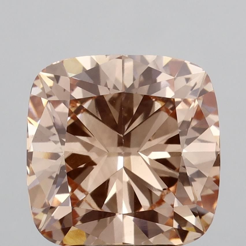 Cushion Fancy Vivid Brownish Orange Lab-grown Diamond 4.63ct VS2 loose diamond