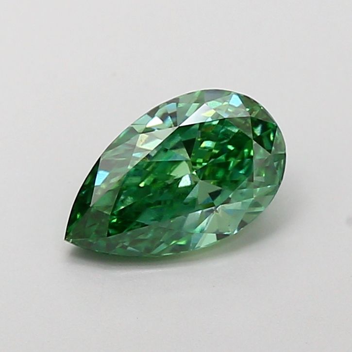 Pear Fancy Vivid Green Lab-grown Diamond 1.08ct VVS2 loose diamond