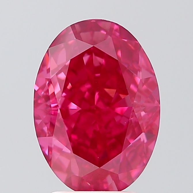 Oval Fancy Vivid Pink Lab-grown Diamond 3.59ct VVS2 loose diamond