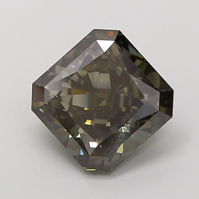 Square Radiant Fancy Deep Green Lab-grown Diamond 3.03ct VVS2 loose diamond