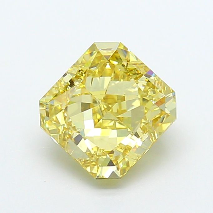 Square Radiant Fancy Yellow Lab-grown Diamond 3.01ct VS2 loose diamond