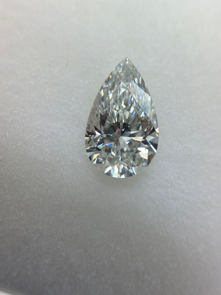 Pear Faint Green Natural Diamond 1.5ct VS2 loose diamond