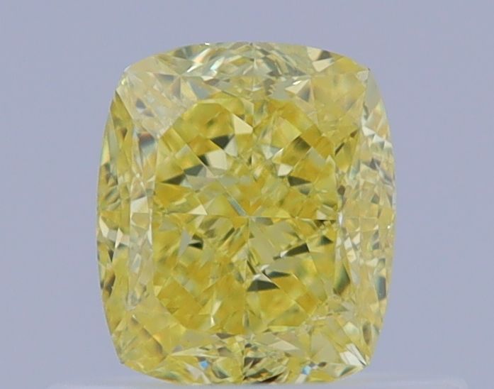 Cushion Fancy Intense Yellow Natural Diamond 0.61ct VS1 loose diamond