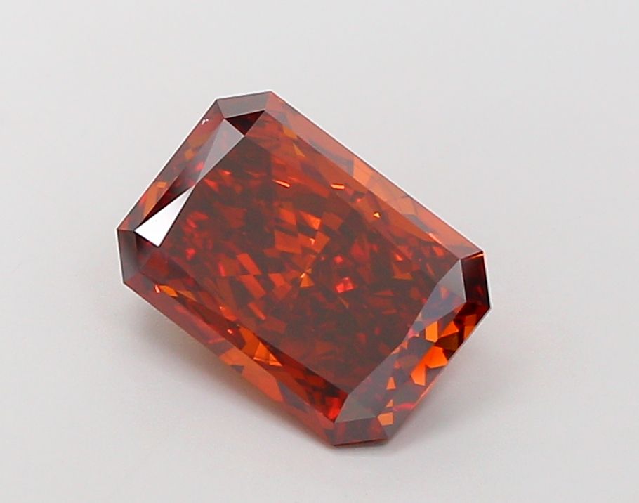 Radiant Fancy Deep Orange Lab-grown Diamond 4.78ct VS1 loose diamond