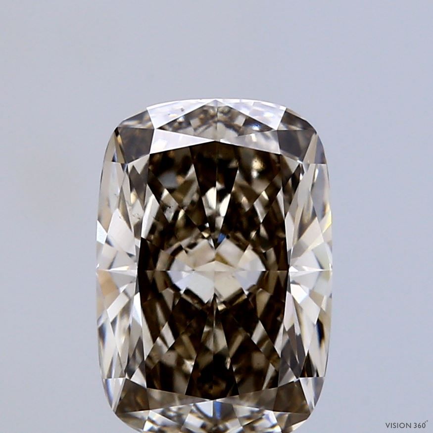 Cushion Fancy Light Yellowish Gray Lab-grown Diamond 3.09ct VS2 loose diamond