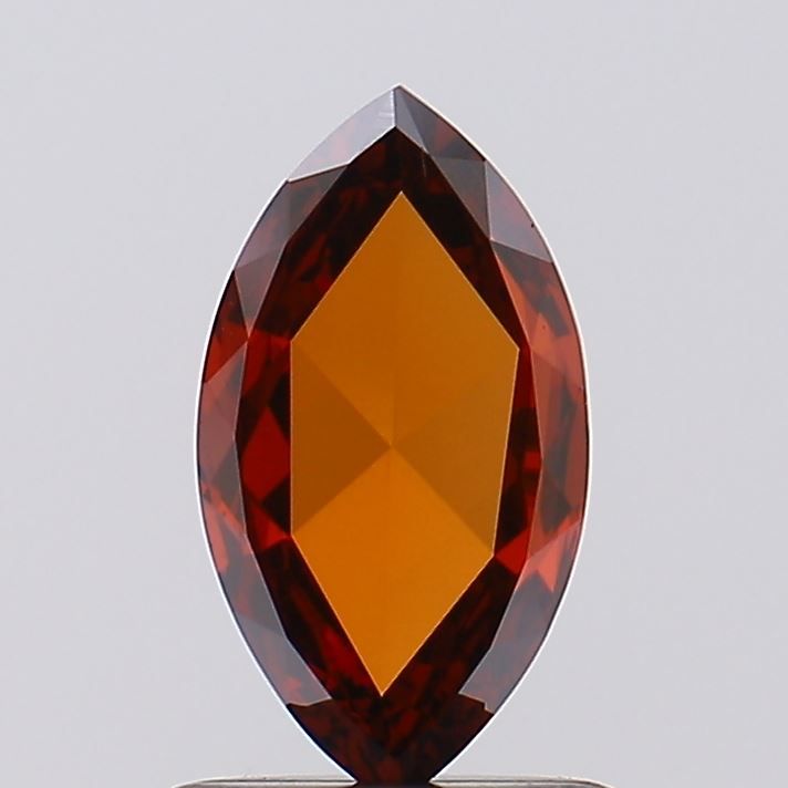 Marquise Fancy Vivid Orangey Red Lab-grown Diamond 0.63ct VS1 loose diamond