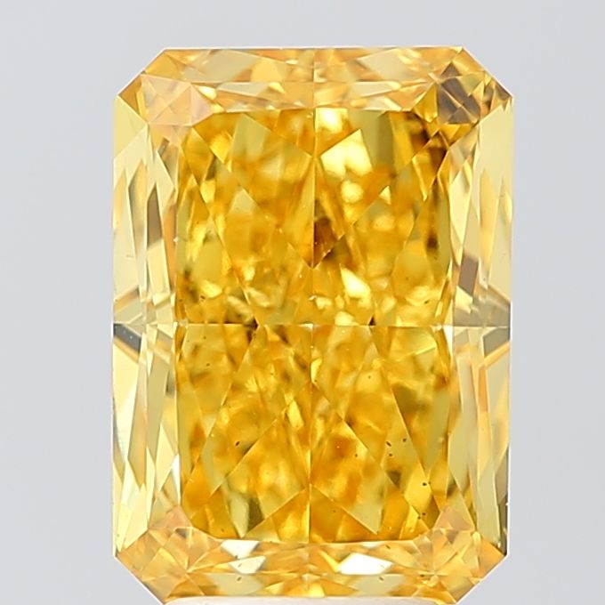 Radiant Fancy Vivid Yellow Lab-grown Diamond 5.01ct VS2 loose diamond