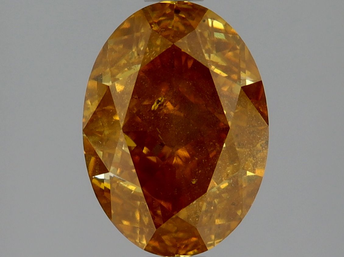 Oval Fancy Deep Orange Natural Diamond 2.08ct I2 loose diamond