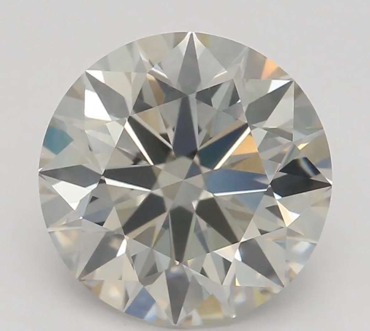 Round Very Light Gray Natural Diamond 2.09ct VS2 loose diamond