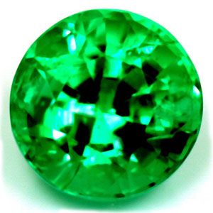 Round Green Emerald 0.9ct loose gemstone