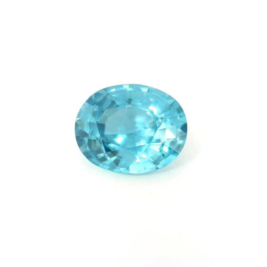Oval Blue Zircon 4.63ct loose gemstone