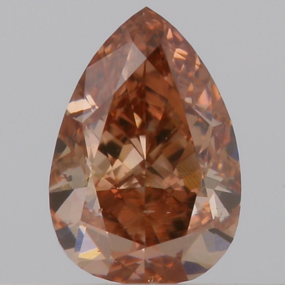 Pear Fancy Brown Orange Natural Diamond 0.33ct SI1 loose diamond