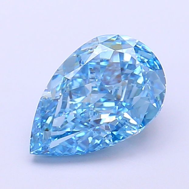 Pear Fancy Vivid Blue Lab-grown Diamond 1.62ct VVS2 loose diamond