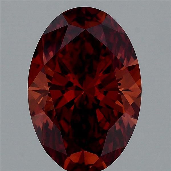 Oval Fancy Deep Orange Lab-grown Diamond 2.17ct VS1 loose diamond