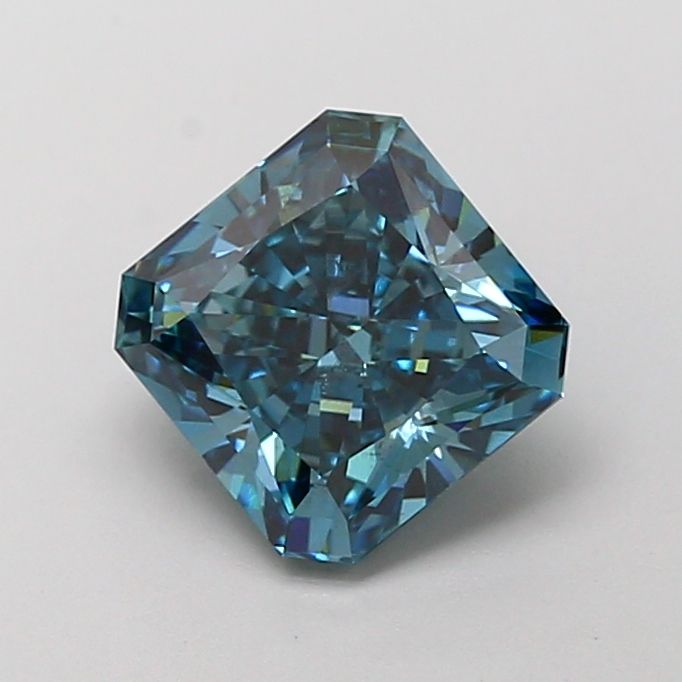 Square Radiant Fancy Vivid Blue Lab-grown Diamond 2.1ct SI1 loose diamond
