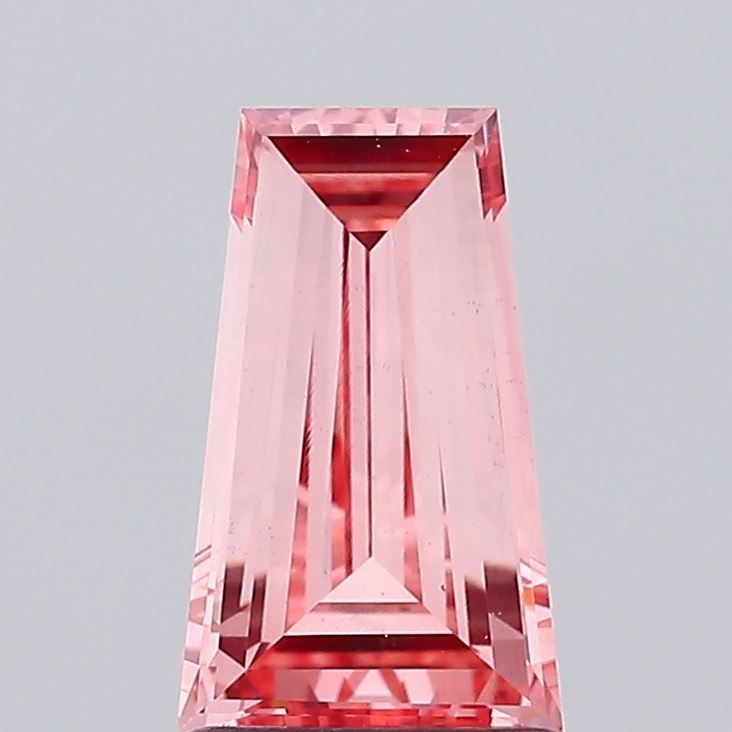 Tapered Baguette Fancy Vivid Pink Lab-grown Diamond 1.29ct VS1 loose diamond
