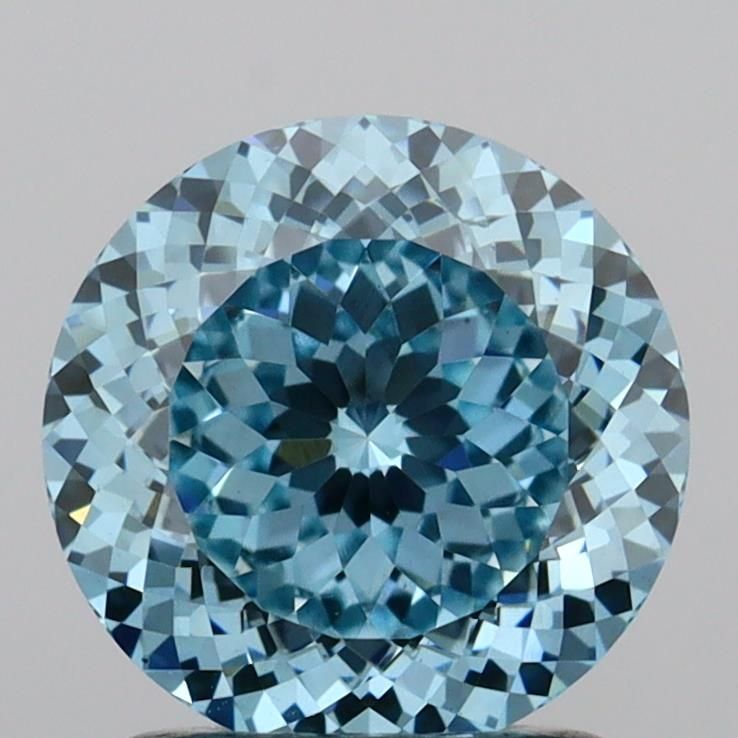 Round Fancy Vivid Blue Lab-grown Diamond 1.57ct VS1 loose diamond