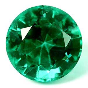 Round Green Emerald 0.82ct loose gemstone