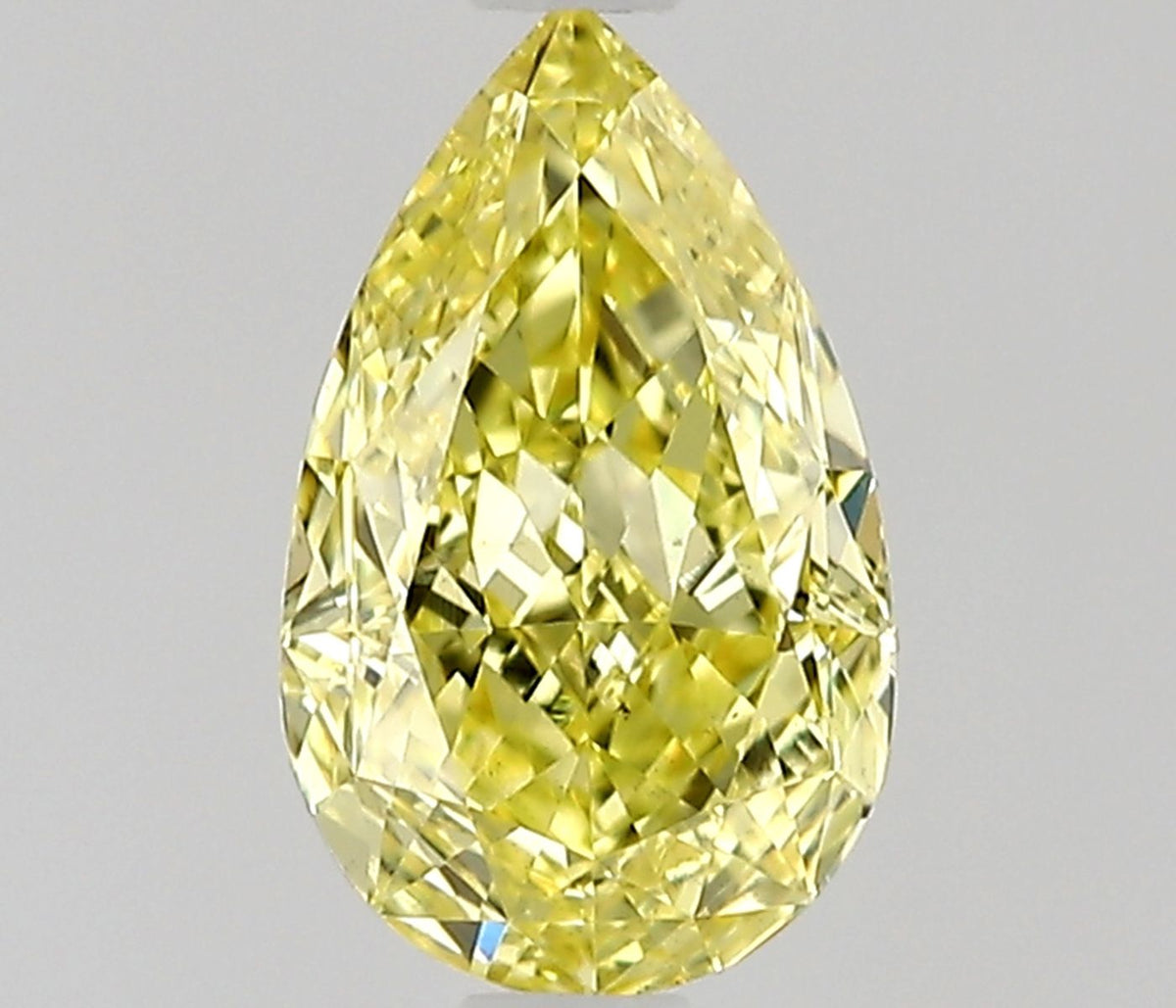 Pear Fancy Intense Yellow Natural Diamond 0.57ct SI1 loose diamond