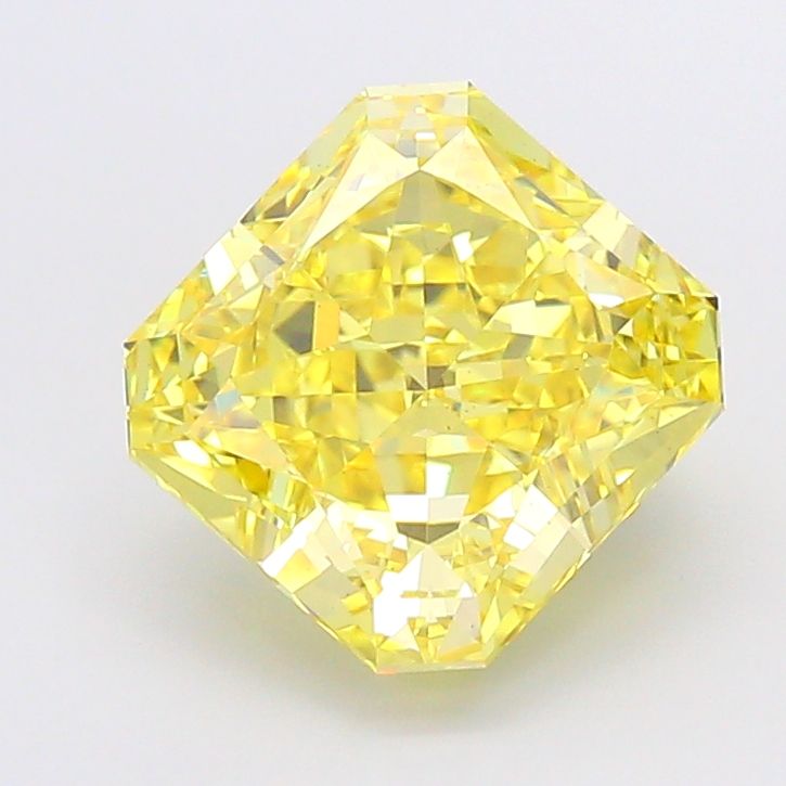 Square Radiant Fancy Intense Yellow Lab-grown Diamond 5.01ct VS1 loose diamond