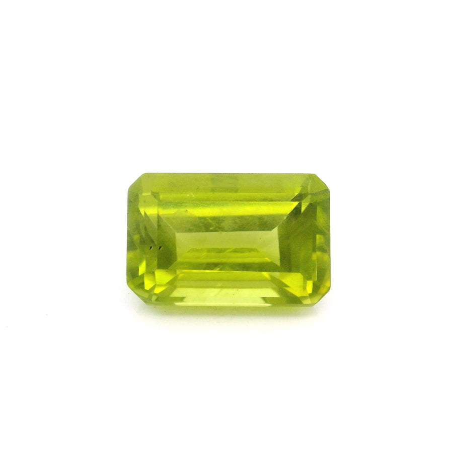 Octagonal Green Peridot 4.18ct loose gemstone