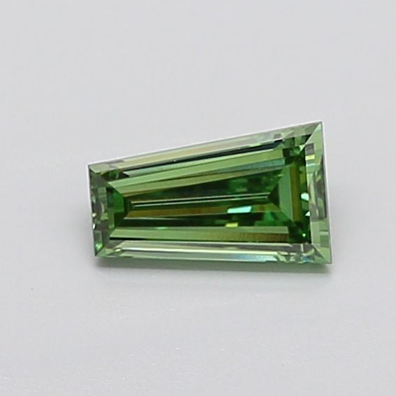 Tapered Baguette Fancy Vivid Green Lab-grown Diamond 0.77ct VVS2 loose diamond