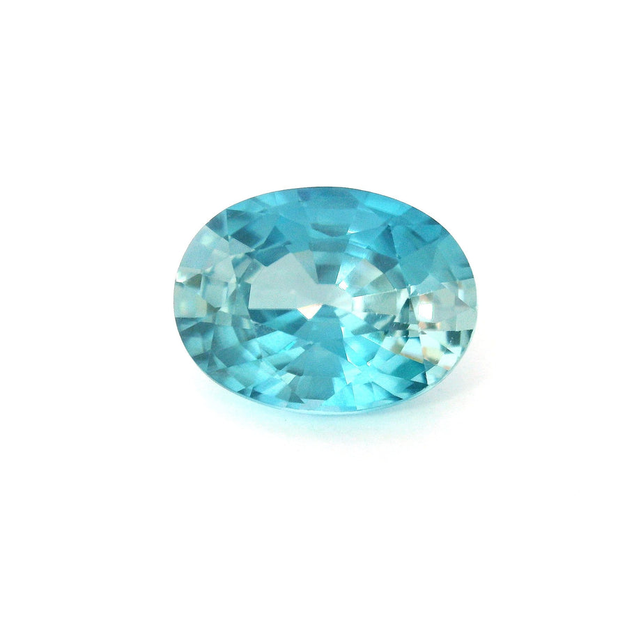 Oval Blue Zircon 6.33ct loose gemstone