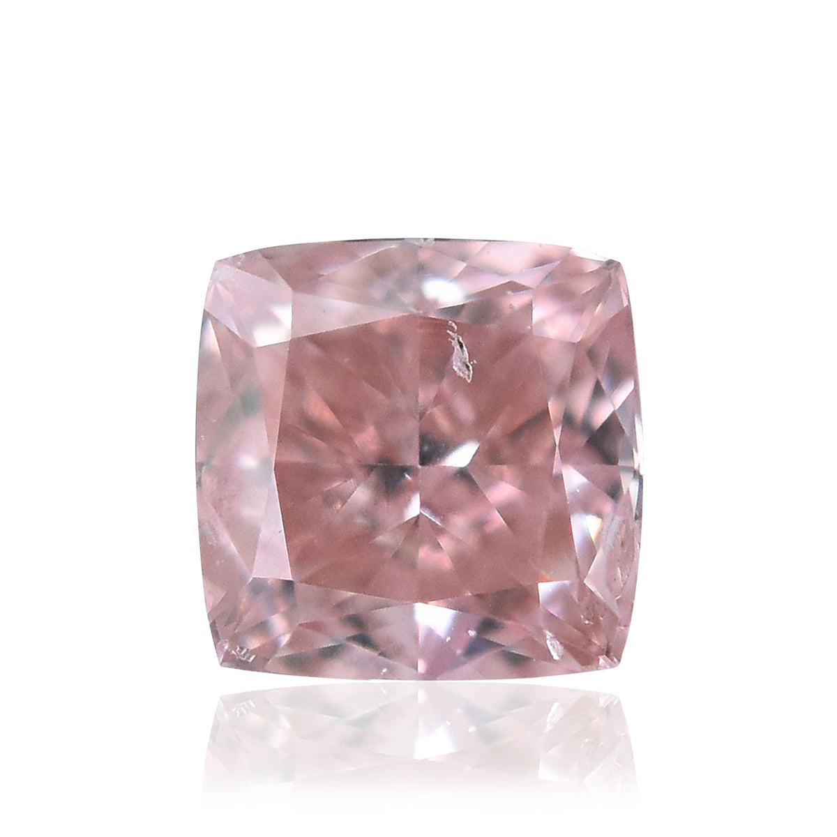 Cushion Fancy Orangey Pink Natural Diamond 0.18ct SI2 loose diamond