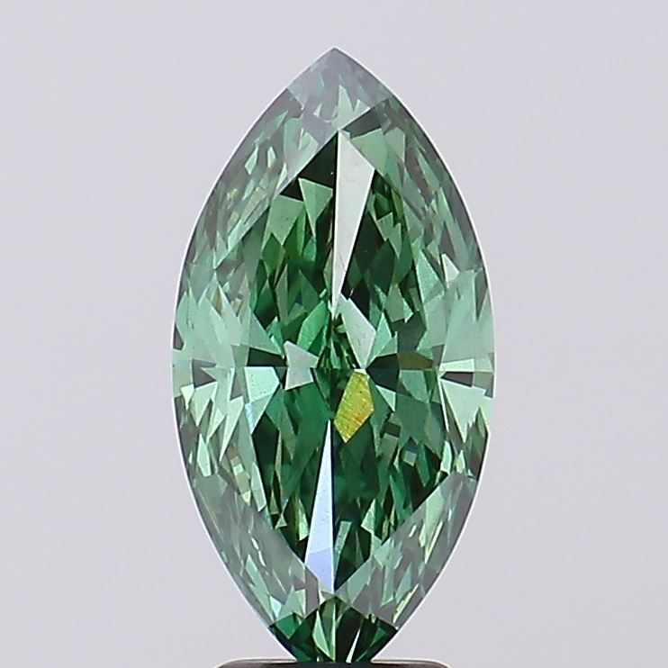Marquise Fancy Vivid Green Lab-grown Diamond 3.51ct VS2 loose diamond