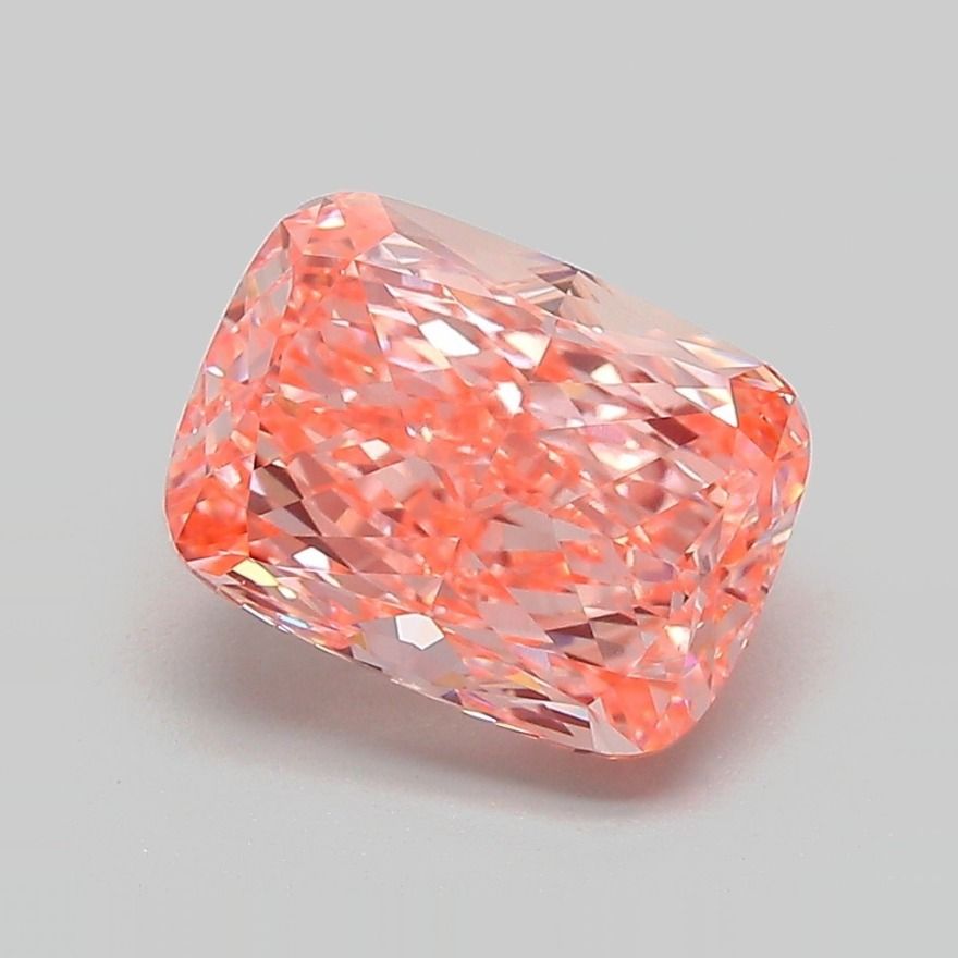 Cushion Fancy Vivid Pink Lab-grown Diamond 2.72ct VVS2 loose diamond