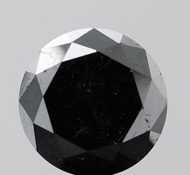 Round Black Natural Diamond 2.71ct VS2 loose diamond