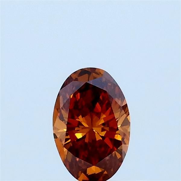 Oval Fancy Brownish Orange Lab-grown Diamond 0.3ct VVS2 loose diamond