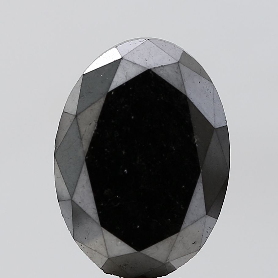 Oval Black Natural Diamond 8.01ct VS1 loose diamond