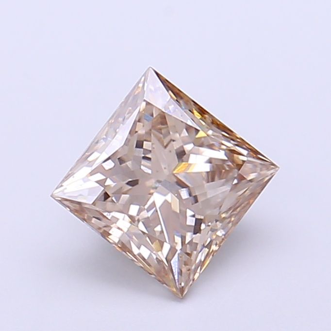 Princess Very Light Brown Lab-grown Diamond 1.29ct VS1 loose diamond