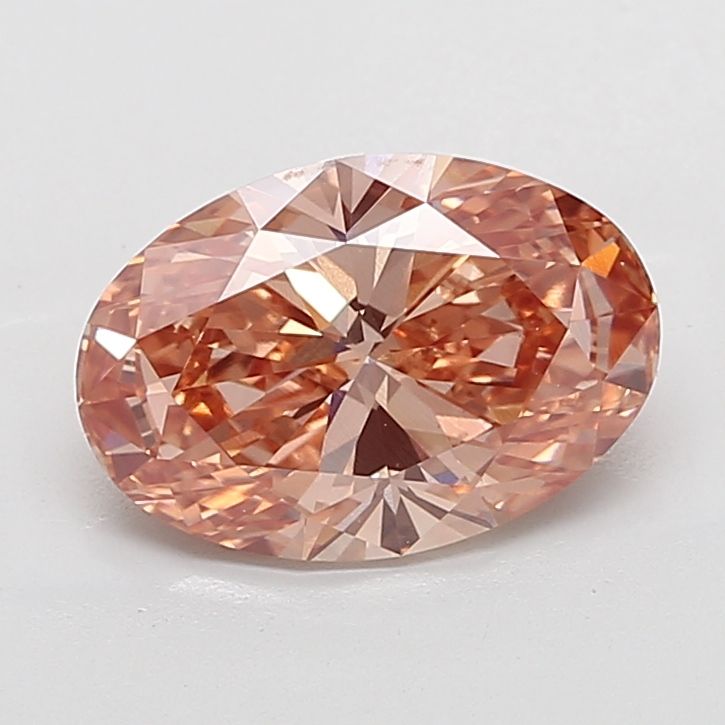 Oval Champagne Lab-grown Diamond 4.34ct VS1 loose diamond
