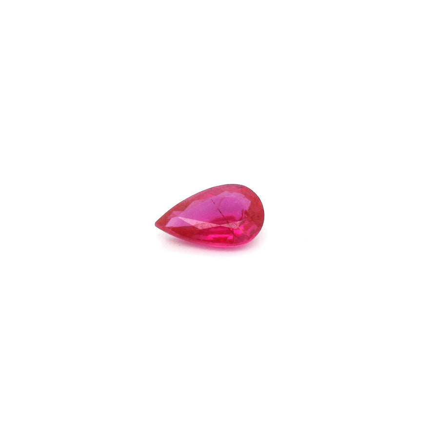 Pear Red Ruby 0.45ct loose gemstone