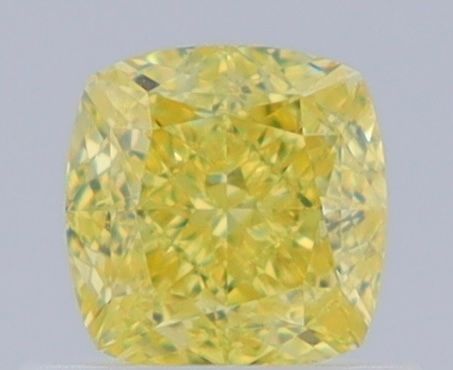 Cushion Fancy Intense Yellow Natural Diamond 0.74ct IF loose diamond