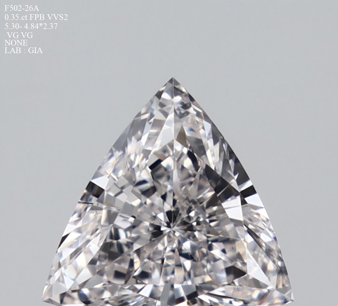 Triangular Faint Pinkish Brown Natural Diamond 0.35ct VVS2 loose diamond