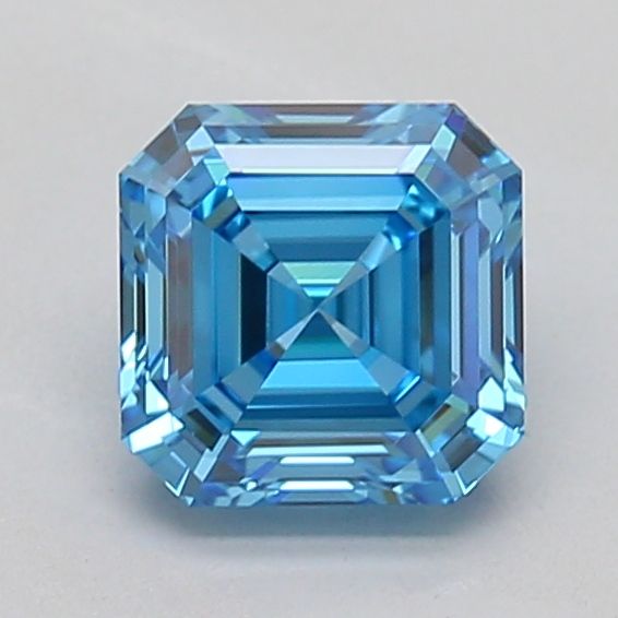 Asscher Fancy Vivid Blue Lab-grown Diamond 0.84ct VVS2 loose diamond