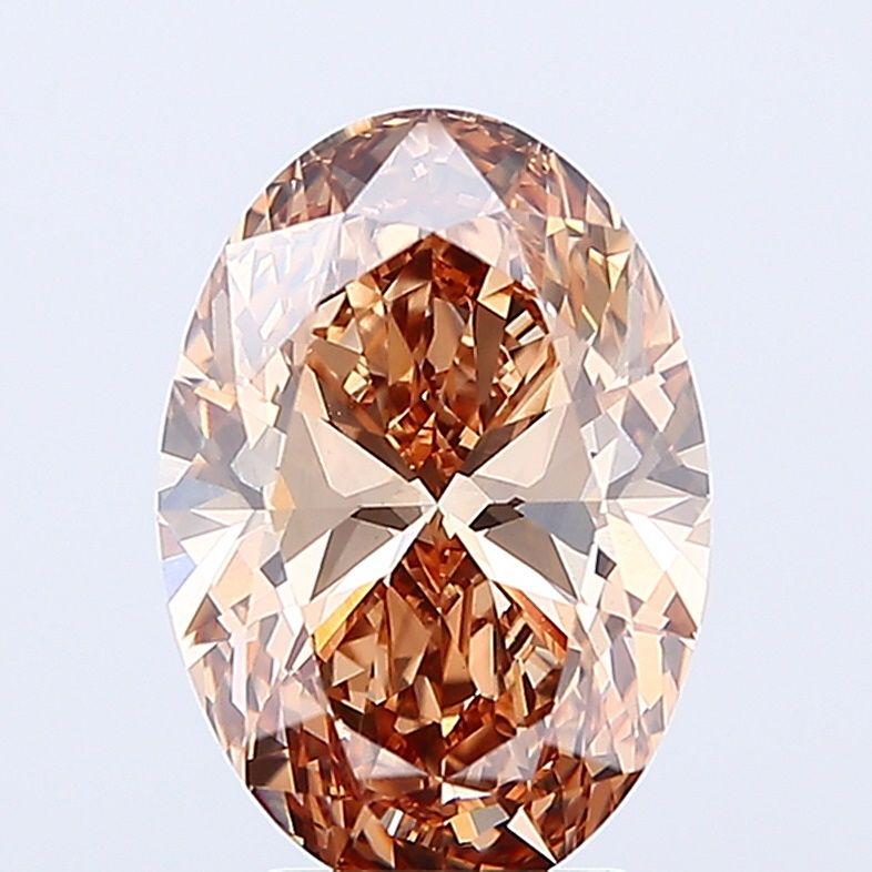 Oval Fancy Brown Lab-grown Diamond 4.06ct VS1 loose diamond