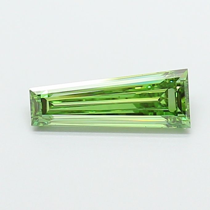 Tapered Baguette Fancy Vivid Green Lab-grown Diamond 1.01ct VS2 loose diamond