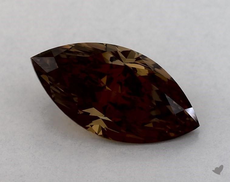 Marquise Fancy Dark Orangey Brown Natural Diamond 3.03ct I1 loose diamond