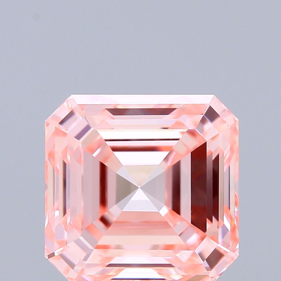 Asscher Fancy Intense Pink Lab-grown Diamond 3.15ct VS1 loose diamond