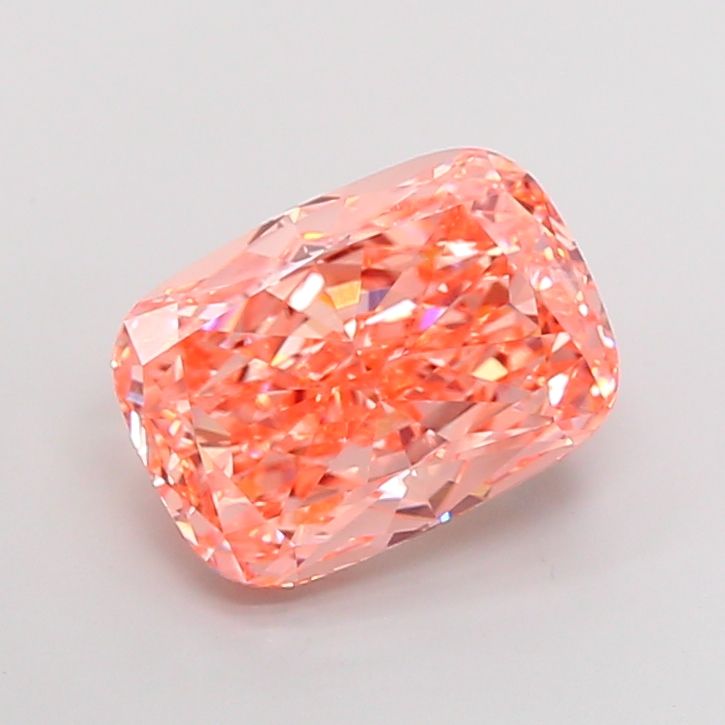 Cushion Fancy Vivid Pink Orange Lab-grown Diamond 7.53ct VS1 loose diamond