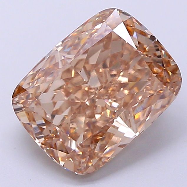 Cushion Fancy Light Brown Lab-grown Diamond 3.66ct VS1 loose diamond