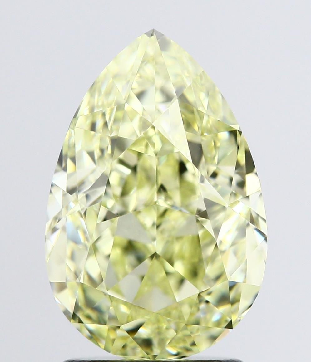 Pear Fancy Light Yellow Natural Diamond 2.6ct VVS1 loose diamond