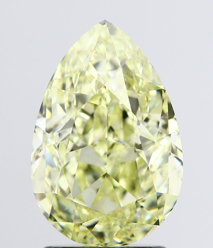 Pear Fancy Light Yellow Natural Diamond 2.6ct VVS1 loose diamond