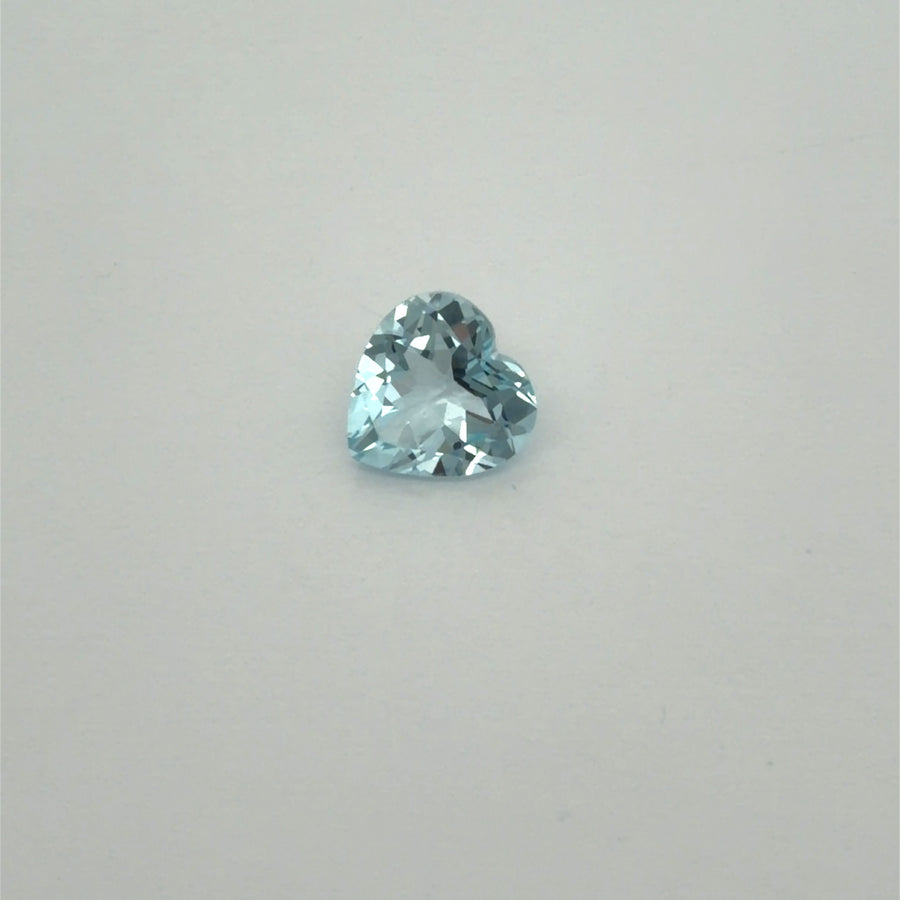 Heart Blue Aquamarine 1.58ct loose gemstone