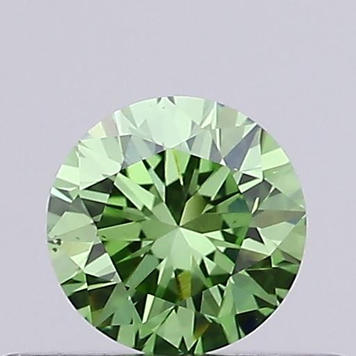 Round Fancy Vivid Green Lab-grown Diamond 0.31ct VS2 loose diamond